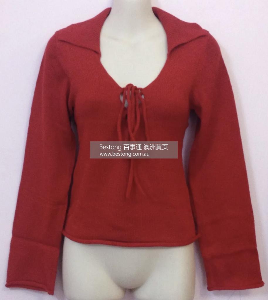 New Classic International Trad 红色晴棉针织毛衣S和M码 商家 ID： B10767 Picture 5
