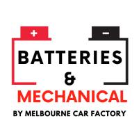 Batteries and Mechanical by Melbourne Car Factory Company Logo