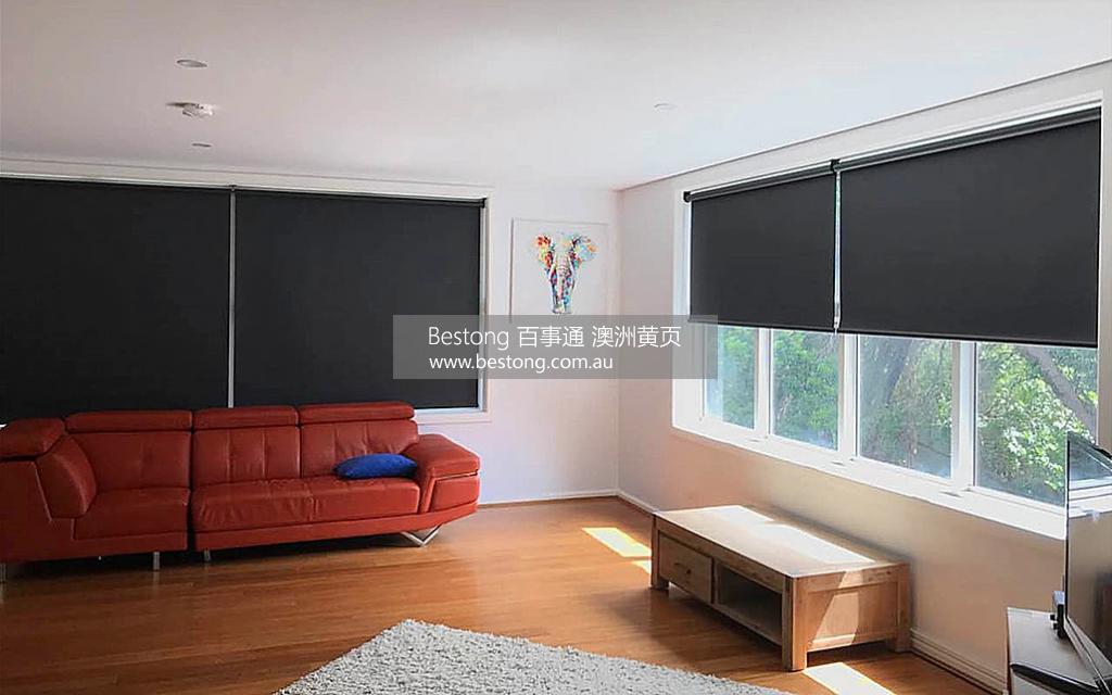 悉尼窗帘 - 为民窗帘Wim Blinds  8766 28 Black blockout roller blinds add contract to your wall 商家 ID： B10517 Picture 6